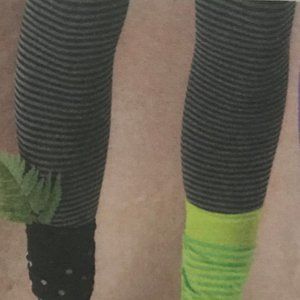 Black & Gray cool stripped Randiga Leggings L/XL